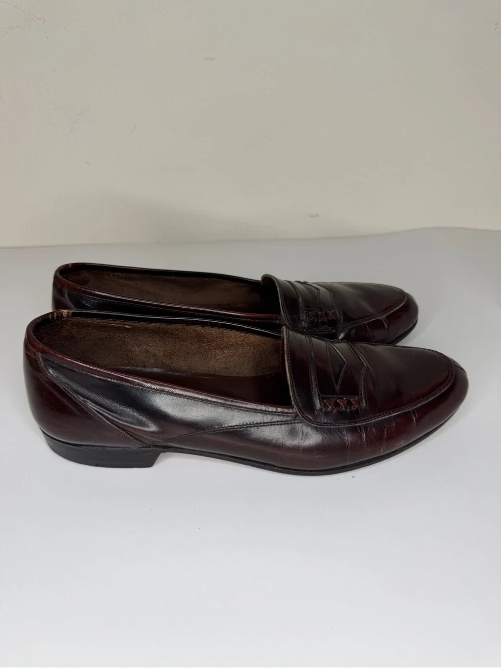 Bally Penny Loafers Dress Shoes Men’s Size 9M Brown Leather Made In Italy